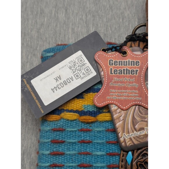 New American Darling Saddle Blanket Leather Wristlet Purse Bag - ADBG344 - Picture 7 of 10